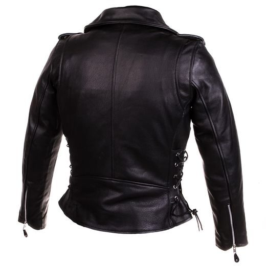 DÁMSKÝ KOŽENÝ KŘIVÁK SE ŠNĚROVÁNÍM A TERMOVLOŽKOU WOLF BIKER