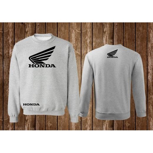 DÁMSKÁ MIKINA S MOTIVEM HONDA - ŠEDÁ