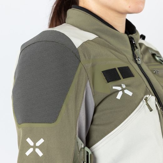 DÁMSKÁ BUNDA IXS VENTURE-AIR 1.0 X2-051605 OLIVOVÁ-SVĚTLE ŠEDÁ