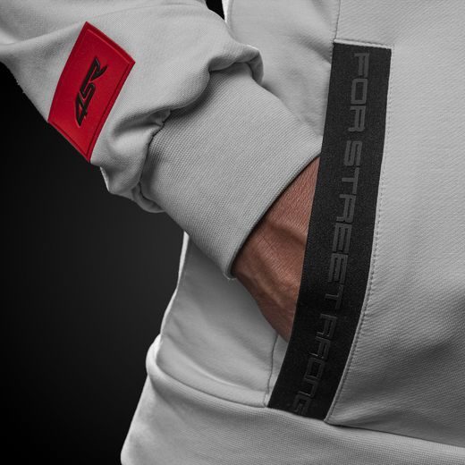 PÁNSKÁ MIKINA 4SR LOGO ZIP GREY