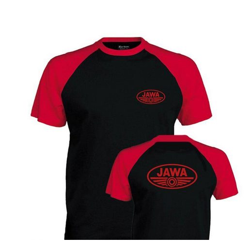 PÁNSKÉ TRIKO S MOTIVEM JAWA - ČERVENO/ČERNÉ
