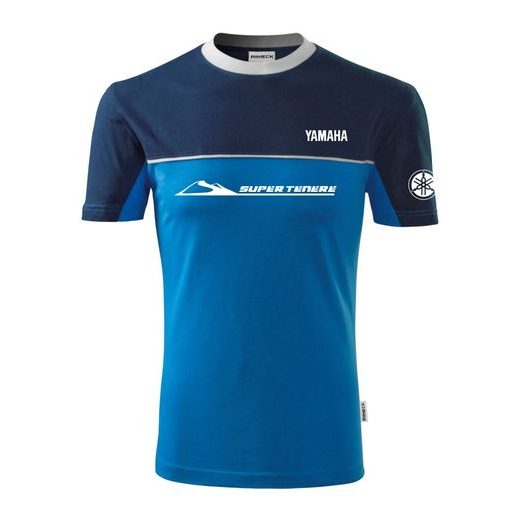 PÁNSKÉ TRIKO S MOTIVEM YAMAHA SUPERTENERE - TMAVĚ MODRÁ/SVĚTLE MODRÁ
