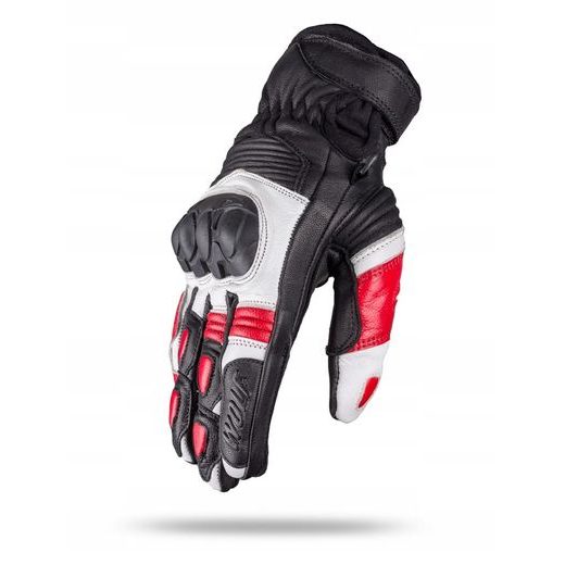 WOLF BANDIT RED KOŽENÉ RUKAVICE NA MOTORKU