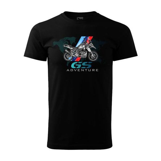 PÁNSKÉ TRIKO S MOTIVEM BMW GS ADVENTURE - ČERNÉ