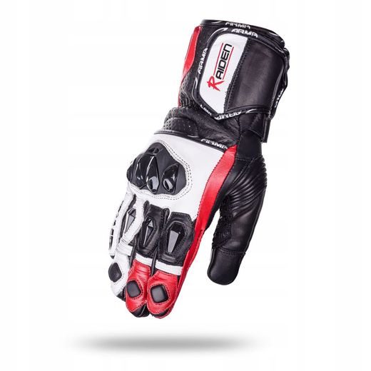 WOLF RAIDEN RED KOŽENÉ SPORTOVNÍ RUKAVICE NA MOTORKU