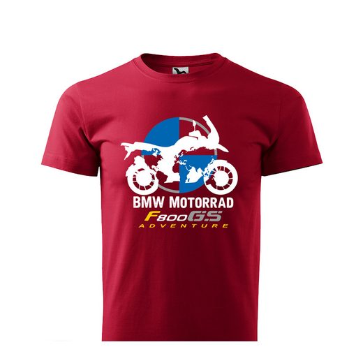 PÁNSKÉ TRIKO S MOTIVEM BMW F 800 GS ADVENTURE 1 - ČERVENÉ