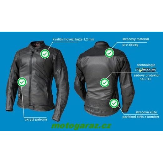 DÁMSKÁ KOŽENÁ AIRBAGOVÁ BUNDA HELITE XENA