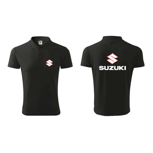 PÁNSKÉ POLO S MOTIVEM SUZUKI 1 - ČERNÉ