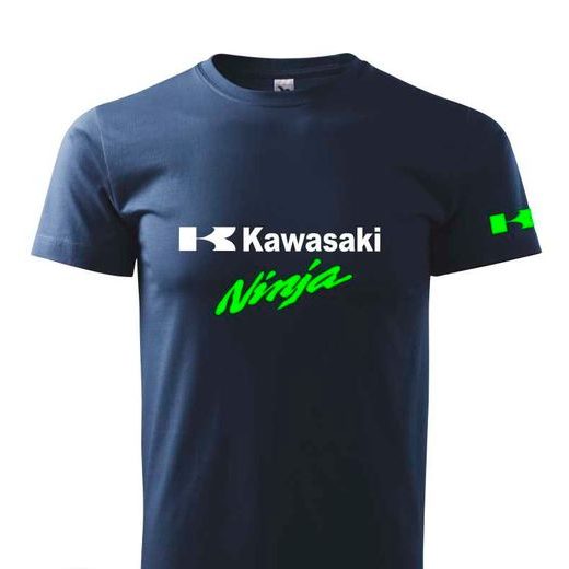 PÁNSKÉ TRIKO S MOTIVEM KAWASAKI NINJA 1 - TMAVĚ MODRÁ