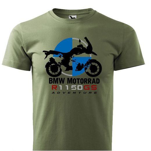 PÁNSKÉ TRIKO S MOTIVEM BMW R 1150 GS ADVENTURE - KHAKI