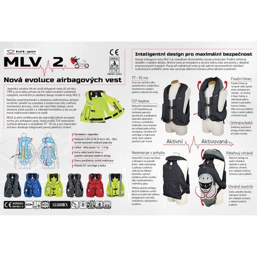 AIRBAGOVÁ VESTA HIT-AIR MLV 2 ČERNO-ŠEDÁ