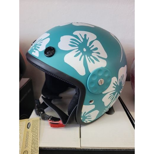 JET HELMA PROJECT FLOWERS BLUE