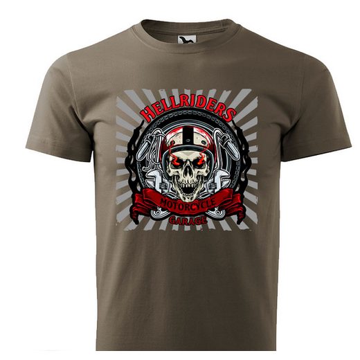 PÁNSKÉ TRIKO S MOTIVEM HELLRIDERS - ARMY