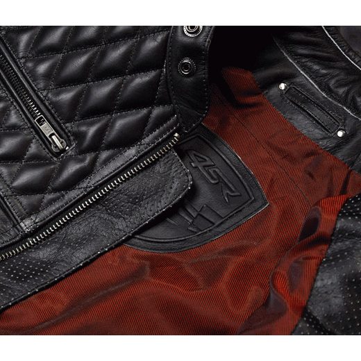 KOŽENÁ BUNDA NA MOTORKU 4SR SCRAMBLER PETROLEUM