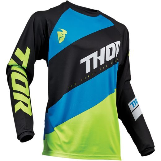 THOR 2019 SECTOR SHEAR BLACK/ACID JERSEY - VÝPRODEJ