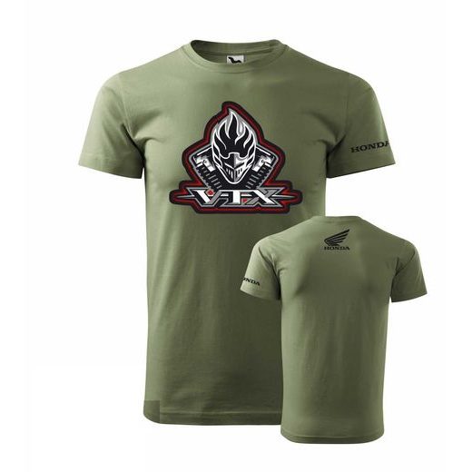 PÁNSKÉ TRIKO S MOTIVEM HONDA VTX - KHAKI
