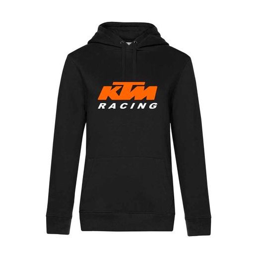 DÁMSKÁ MIKINA S KAPUCÍ A MOTIVEM KTM RACING 1 - ČERNÁ