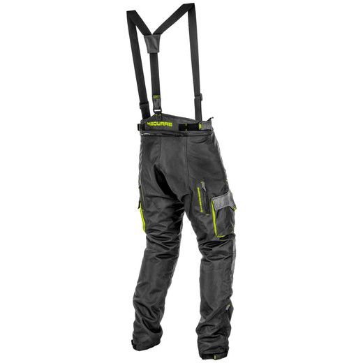 CESTOVNÍ ENDURO KALHOTY NA MOTORKU TRAILER 4SQUARE - ČERNÁ/FLUO