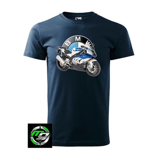 PÁNSKÉ TRIKO S MOTIVEM BMW S 1000 RR 2 - TMAVĚ MODRÉ