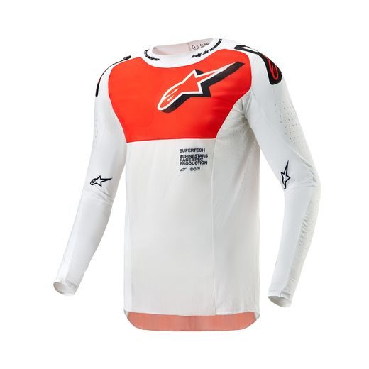 MX DRES SUPERTECH WARD, ALPINESTARS (BÍLÁ/ORANŽOVÁ) 2024