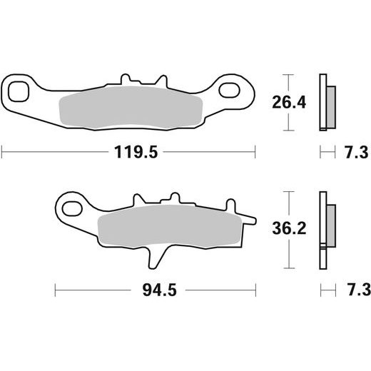 BRZDOVÉ DESTIČKY BREMBO 07KA22SD