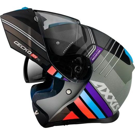 VÝKLOPNÁ HELMA AXXIS GECKO SV EPIC MATNÁ ČERNÁ