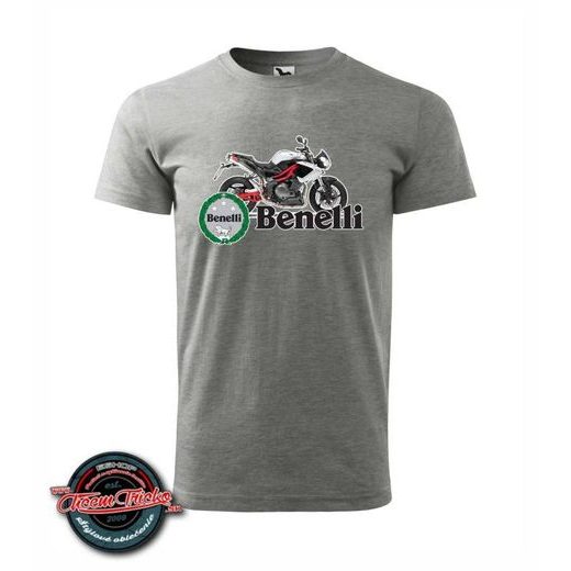 PÁNSKÉ TRIKO S MOTIVEM BENELLI TNT 899 - ŠEDÉ