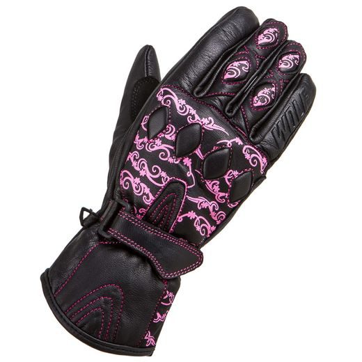 WOLF FIORI PINK DÁMSKÉ KOŽENÉ RUKAVICE NA MOTORKU