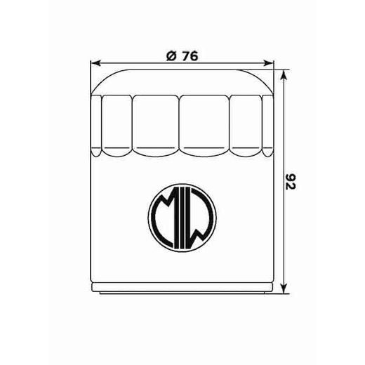 OLEJOVÝ FILTR MIW BU10002 (ALT. HF171B)
