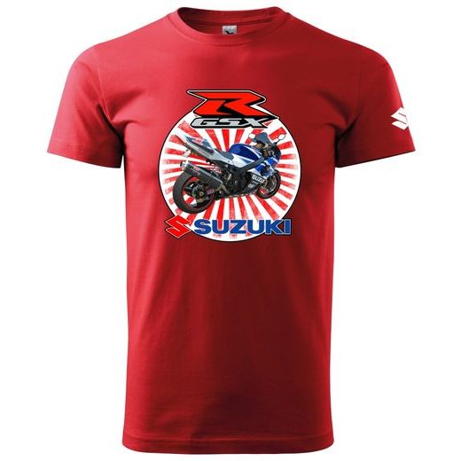 PÁNSKÉ TRIKO S MOTIVEM SUZUKI GSXR 1 - ČERVENÉ