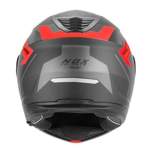 VÝKLOPNÁ HELMA NOX N968 SHIIFT ČERNÁ-ČERVENÁ-MATNÁ