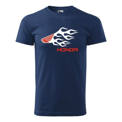 PÁNSKÉ TRIKO S MOTIVEM HONDA FLAMES - MODRÉ