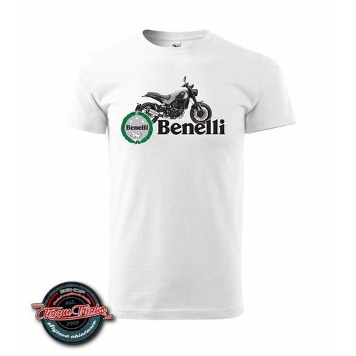 PÁNSKÉ TRIKO S MOTIVEM BENELLI LEONCINO - BÍLÉ