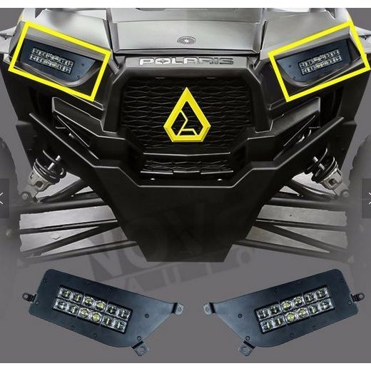 SHARK LED HEADLIGHTS FOR POLARIS ATV, UTV WITH BACKLIGHT, 2PCS
