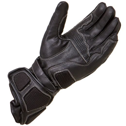 WOLF HAWK BLACK KOŽENÉ RUKAVICE NA MOTORKU