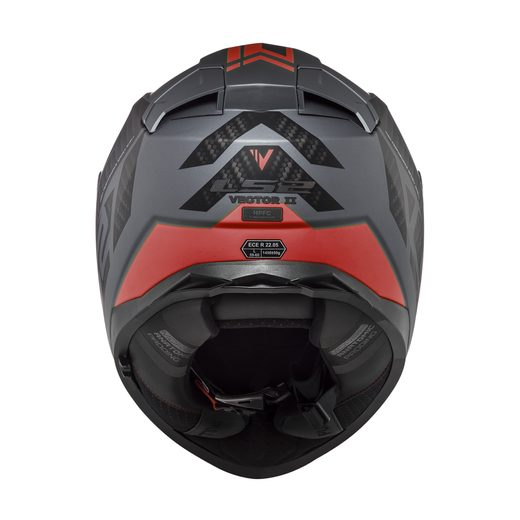 LS2 FF811 VECTOR II SPLITTER MATT TITANIUM RED-06