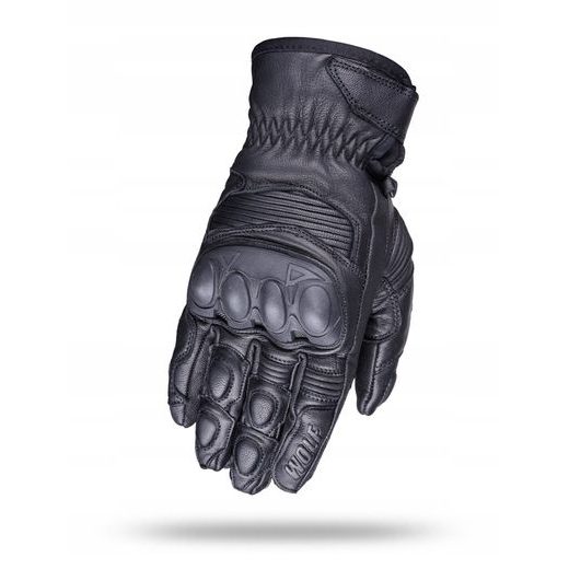 WOLF BANDIT BLACK KOŽENÉ RUKAVICE NA MOTORKU