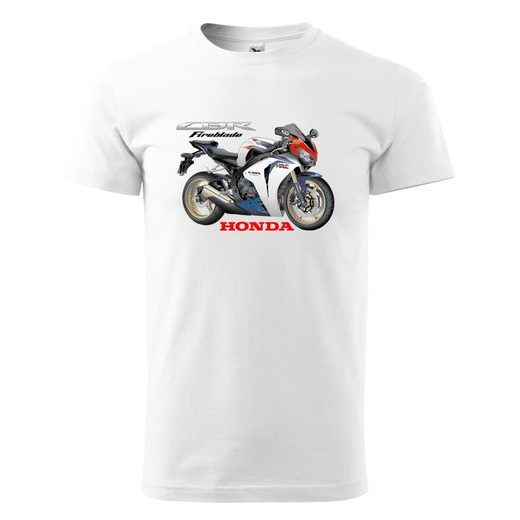 PÁNSKÉ TRIKO S MOTIVEM HONDA CBR FIREBLADE - BÍLÉ
