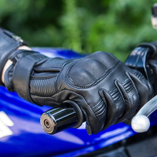 WOLF MODI BLACK KOŽENÉ RUKAVICE NA MOTORKU