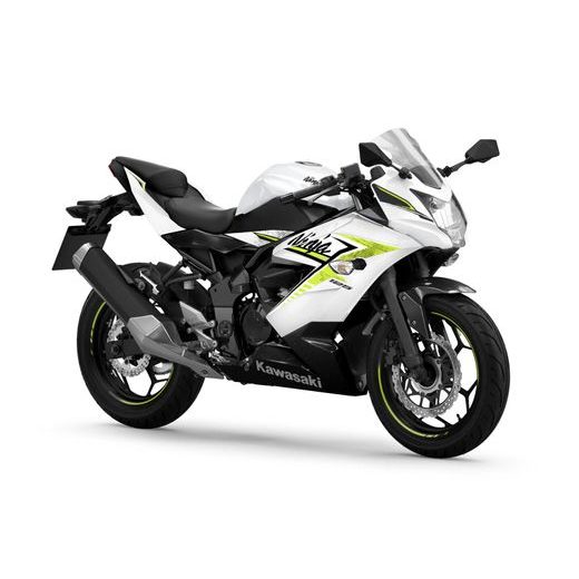 KAWASAKI NINJA 125 PEARL FLAT STARDUST WHITE / METALLIC SPARK BLACK 2022