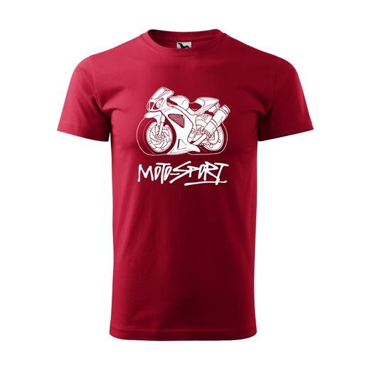 PÁNSKÉ TRIKO S MOTIVEM MOTOSPORT - ČERVENÉ