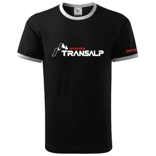 PÁNSKÉ TRIKO S MOTIVEM HONDA TRANSALP - ČERNÉ