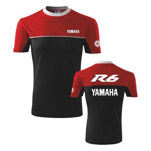 PÁNSKÉ TRIKO S MOTIVEM YAMAHA R6 - ČERVENÁ/ČERNÁ