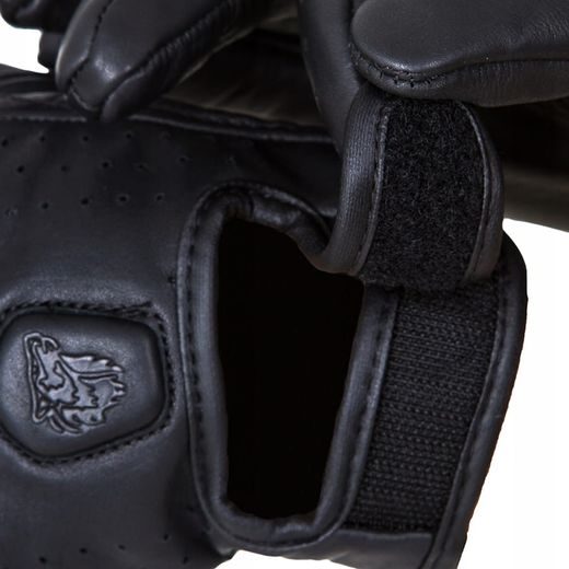 WOLF RIDER BLACK KOŽENÉ RUKAVICE NA MOTORKU