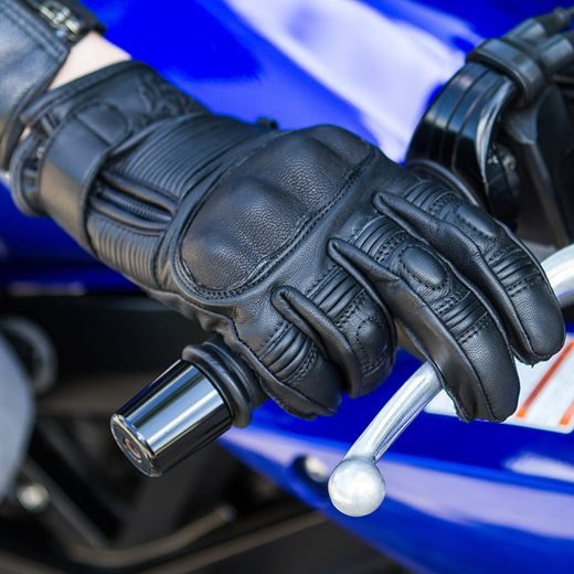 WOLF MODI BLACK KOŽENÉ RUKAVICE NA MOTORKU