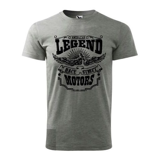PÁNSKÉ TRIKO S MOTIVEM CHOPPERS AMERICAN LEGENDS - ŠEDÉ