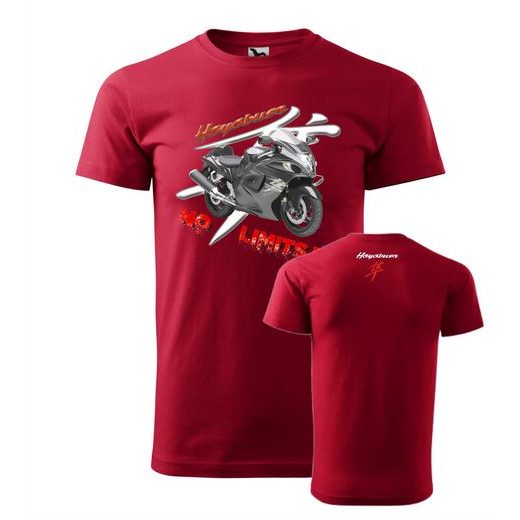 PÁNSKÉ TRIKO S MOTIVEM HAYABUSA NO LIMITS - ČERVENÉ
