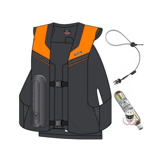 AIRBAGOVÁ VESTA HIT-AIR MLV 2 ČERNO-ORANŽOVÁ