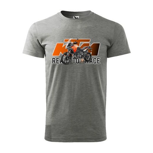 PÁNSKÉ TRIKO S MOTIVEM KTM ADVENTURE 1 - ŠEDÉ