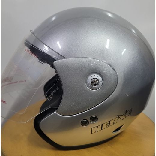 OTEVŘENÁ HELMA NERVE NH1008 SILVER (BEZ KŠILTU)